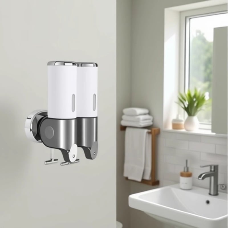 Χειροκίνητος δοσομετρητής σαπουνιού, 500 ml, επιτοίχια εγκατάσταση, ABS πλαστικό, ηλεκτροχρωματισμένο φινίρισμα