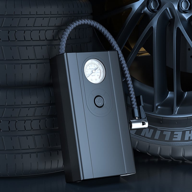 DC12V автомобилна помпа за гуми, 30 л/мин, 80W, кабел 2,9 м, едноцилиндрова