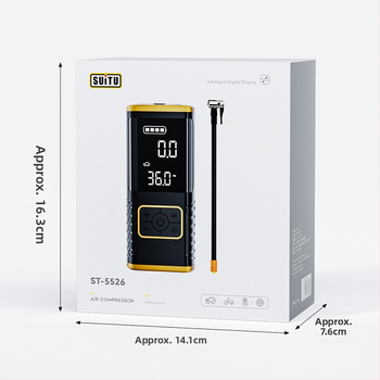 Bezvadu auto riepu pumpa ar digitālo displeju, viencilindru dzinēju, 11.1V, zem 80W, 35 L/min