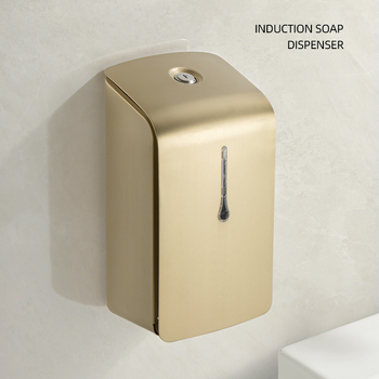 Δοχείο σαπουνιού με αισθητήρα, 304 Ανοξείδωτος χάλυβας, επιτοίχιος, ξενοδοχειακή/εμπορική χρήση, πολυλειτουργικό