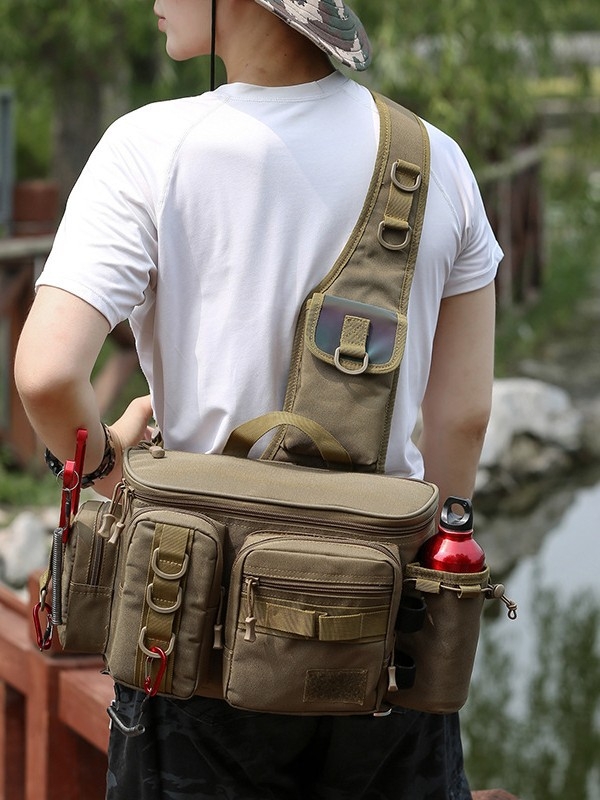 Muška prsna torba za ribolov s remenom — Oxford tkanina, prozračna, vodootporna, ultra lagana, proširivi kapacitet