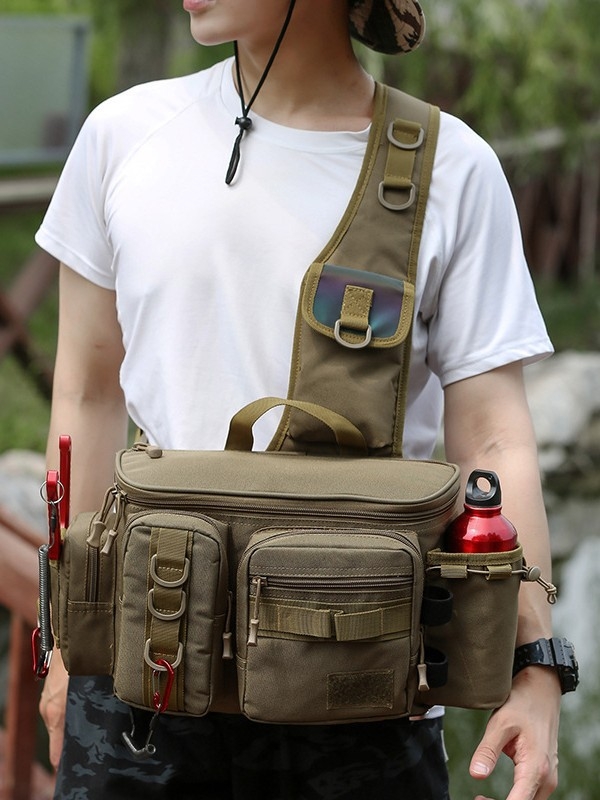 Muška prsna torba za ribolov s remenom — Oxford tkanina, prozračna, vodootporna, ultra lagana, proširivi kapacitet