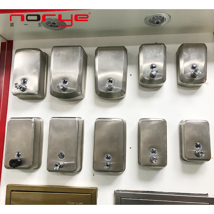 Dozator sapuna od nehrđajućeg čelika, zidni, ručno pritiskanje, završna obrada satenski lak