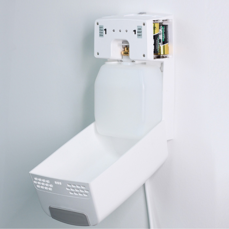 Dezinfekcijski uređaj za WC i urin – PP materijal, težina 600 g, polirani završetak, senzorno upravljanje, moderan minimalistički stil