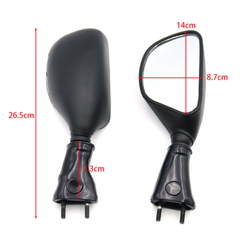 Задно огледало MT-068 за Kawasaki ZX-9R (1998–2003) и ZX-6R (1998–2002), кръгло огледало, корпус от инжекционно формоване, монтаж със зъбни крепежи, сеизмична здравина висока