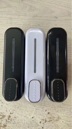 Zidni dozator tekućina za sapun, šampon i gel za tuširanje – ručno pritiskanje (push), ABS, perforirana instalacija, modern minimalistički stil