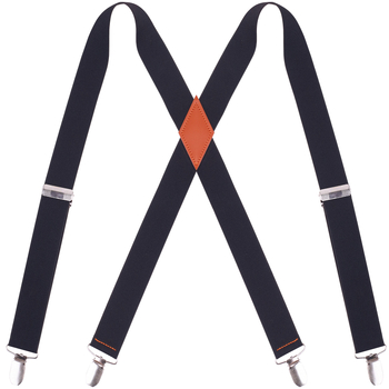 Bretele în formă de X, cu patru clips rotunde din plastic, bandă din poliester-cauciuc, unisex