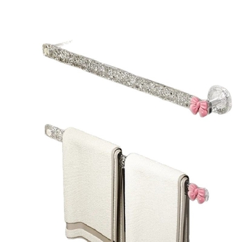 Zidni nosač za ručnike, plastični, s jednom šipkom, kupaonica, skladište, bez bušenja