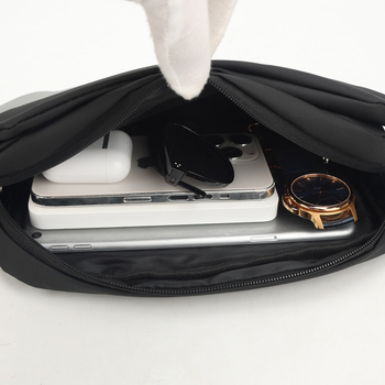 Muška torbica za prsa – gradska jednostavnost, vodootporan PU materijal, prozračna unutarnja podstava od poliestera, za muškarce