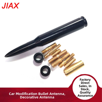 JIAX auto radio antena, universāla saderība, bultveidīga forma, vītņota uzstādīšana, alumīnija sakausējums