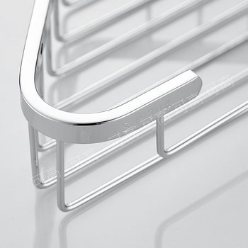 Trokutasta mrežasta polica za kupaonicu od nehrđajućeg čelika, jednokatna, nosivost 50 kg, sjajna završna obrada