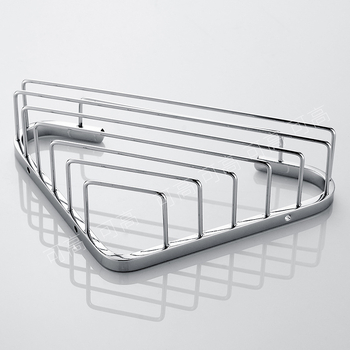 Trokutasta mrežasta polica za kupaonicu od nehrđajućeg čelika, jednokatna, nosivost 50 kg, sjajna završna obrada