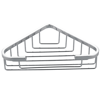 Trokutasta mrežasta polica za kupaonicu od nehrđajućeg čelika, jednokatna, nosivost 50 kg, sjajna završna obrada