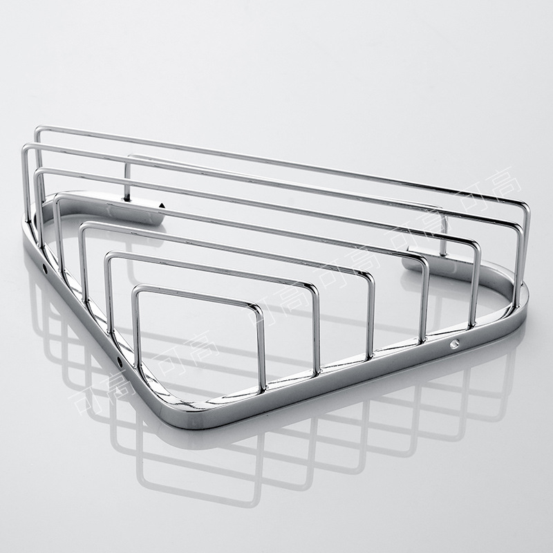 Trokutasta mrežasta polica za kupaonicu od nehrđajućeg čelika, jednokatna, nosivost 50 kg, sjajna završna obrada