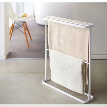 Vertikalni držač ručnika za kupaonicu, 3-etažni, od karbonskog čelika, premaz plastikom u spreju, nosivost 5–10 kg