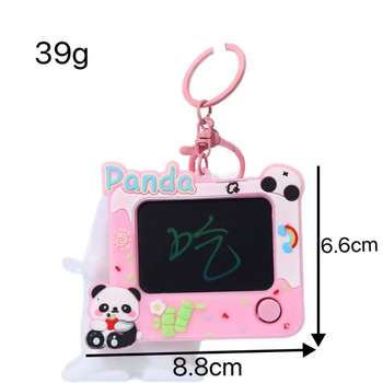 Kljucni lančić Panda Grafiti – PVC Mekani Materijal – Crtani Stil – Yin Zhe Marka – Poklon
