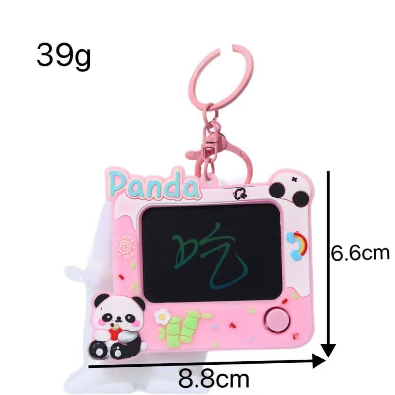 Kljucni lančić Panda Grafiti – PVC Mekani Materijal – Crtani Stil – Yin Zhe Marka – Poklon