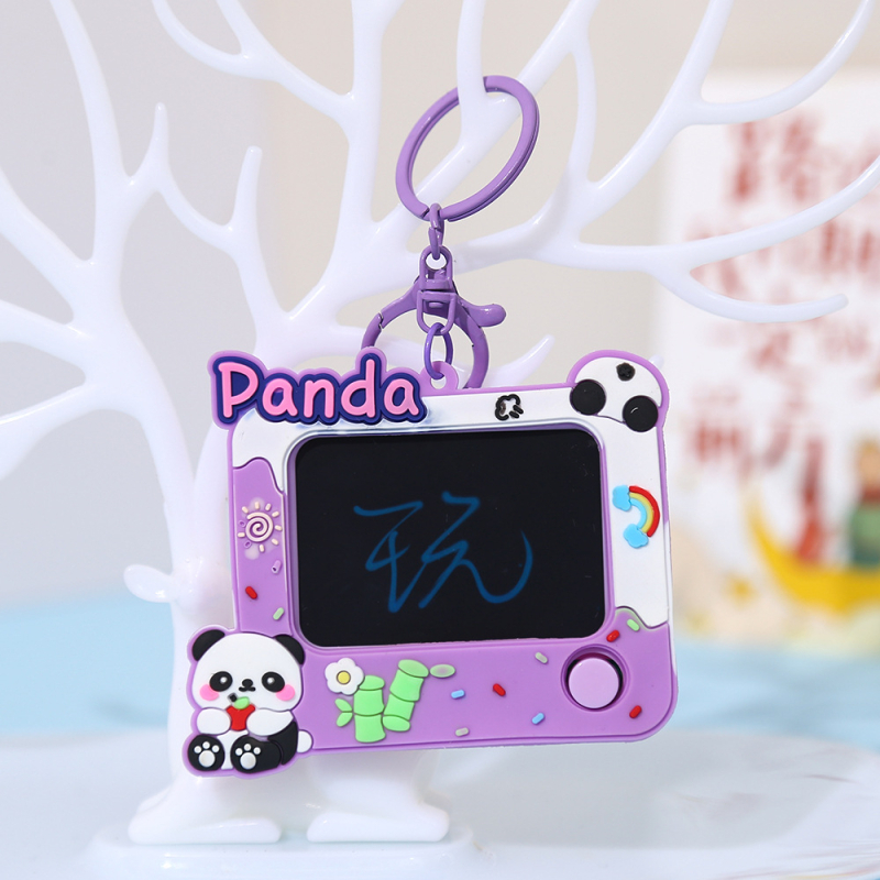 Kljucni lančić Panda Grafiti – PVC Mekani Materijal – Crtani Stil – Yin Zhe Marka – Poklon