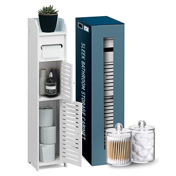 Držač za toaletni papir s nosačem za telefon i policom za organizaciju, 4 razine, model 007-010, plastični, oksidacijski završetak, moderni minimalistički stil, nosivost 10–15 kg