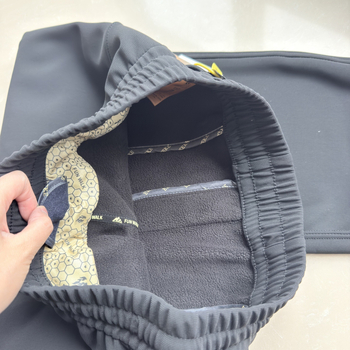 Зимни панталони за външни условия с подплатен флис, прав крак, средно висока талия, връзка за закопчаване, nylon-spandex 80%