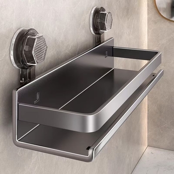 Police za kupaonu s usisnim držačem — nosivost 5 kg, 1–2 police, moderan stil