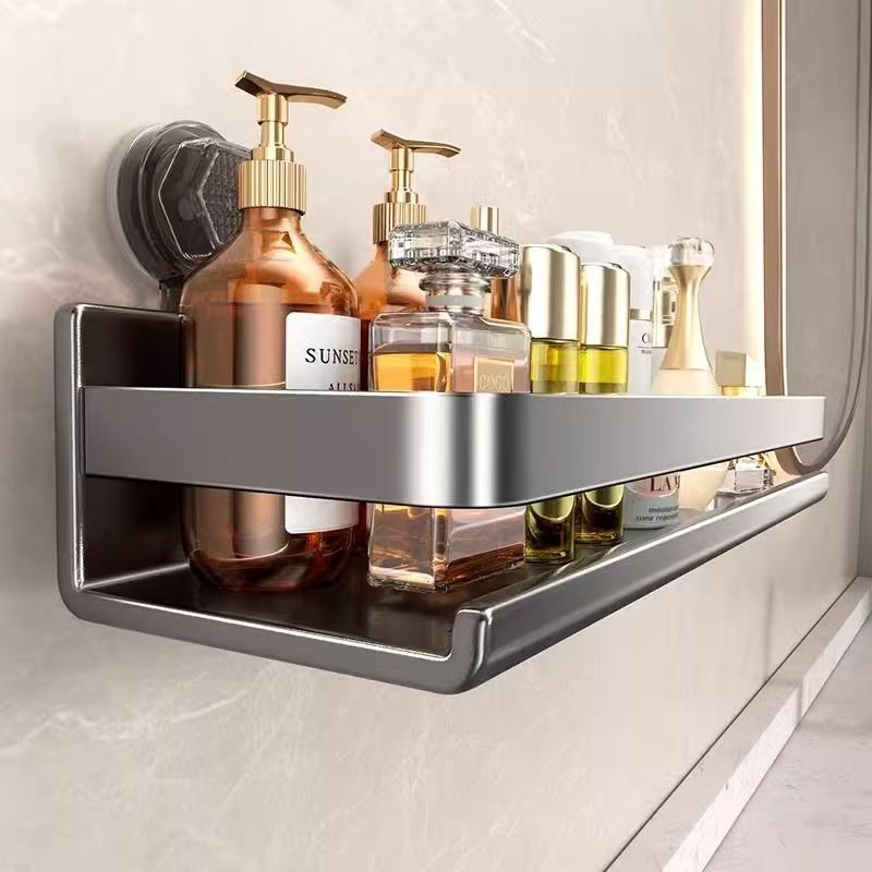 Police za kupaonu s usisnim držačem — nosivost 5 kg, 1–2 police, moderan stil