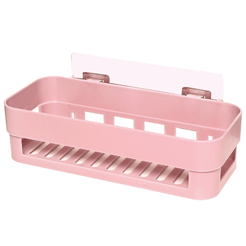 Changda стенно монтиран пластмасов рафт за баня, квадратна форма, 1 ниво, инжекционно формована пластмаса, 10 кг товароносимост, модерен минимализъм