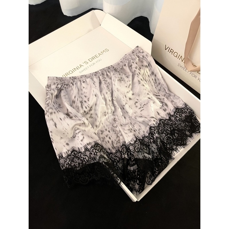 Pidzama set s leopard printom, top bez ramena i kratke hlače, ljetni model, velika veličina