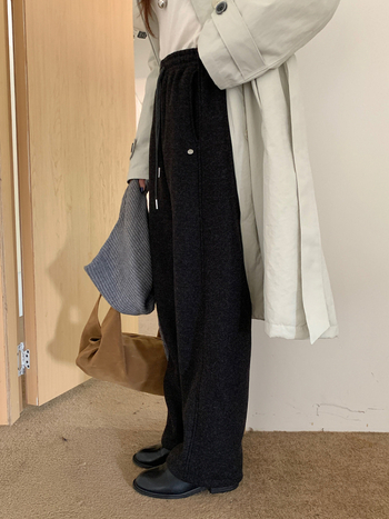 Ženske trenirke s flis podstavom, zimska kolekcija 2025, korejski stil casual, visok pojas, ravni kroj