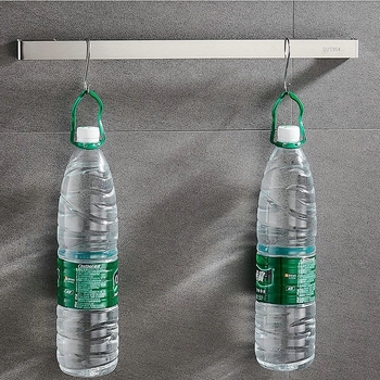 Držač za ručnike od nehrđajućeg čelika, jednostruka šipka, bez bušenja, nosivost 20 kg (Brend: Dunding)