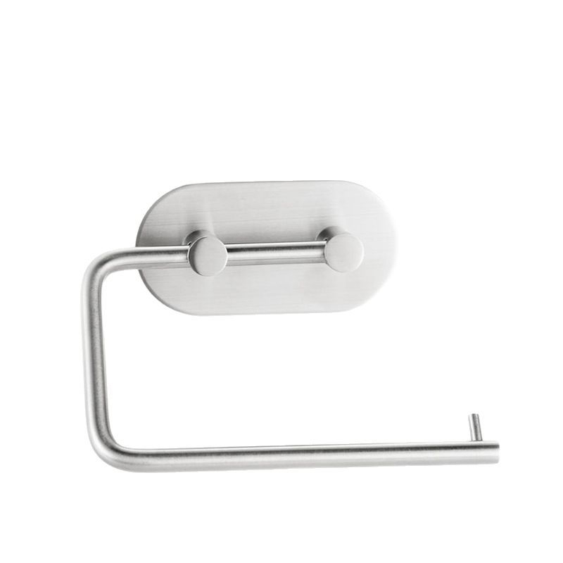 Držač toaletnog papira od nehrđajućeg čelika bez bušenja, s kukom za ručnik, 304 SS, nosivost 5 kg, brušeni završni sloj