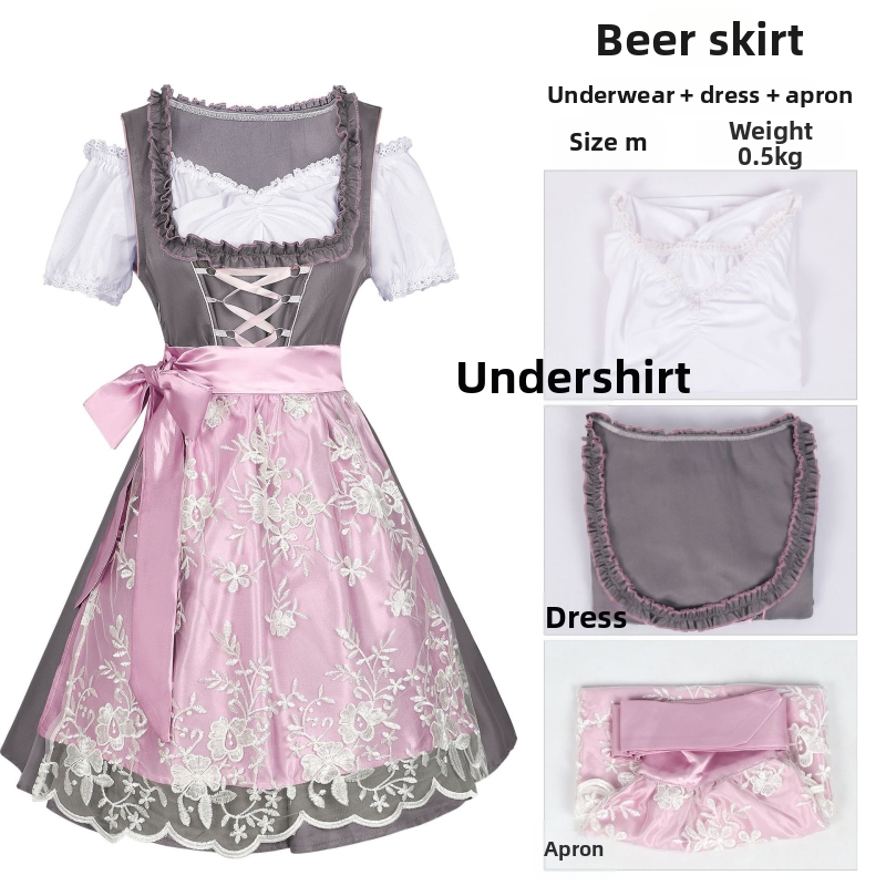 Halloween karneval kostim Bajorski Oktoberfest, ženski set hlača sa trakovima
