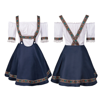 Unisex kostim za Halloween karneval: Bavarski Oktoberfest set hlača s naramenicama, Jacquard poliester