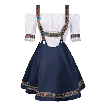 Unisex kostim za Halloween karneval: Bavarski Oktoberfest set hlača s naramenicama, Jacquard poliester