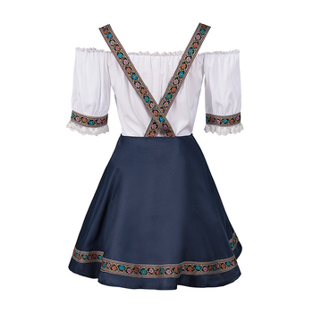 Unisex kostim za Halloween karneval: Bavarski Oktoberfest set hlača s naramenicama, Jacquard poliester