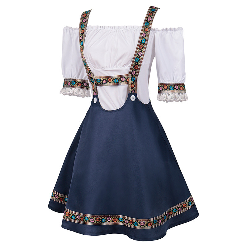 Unisex kostim za Halloween karneval: Bavarski Oktoberfest set hlača s naramenicama, Jacquard poliester