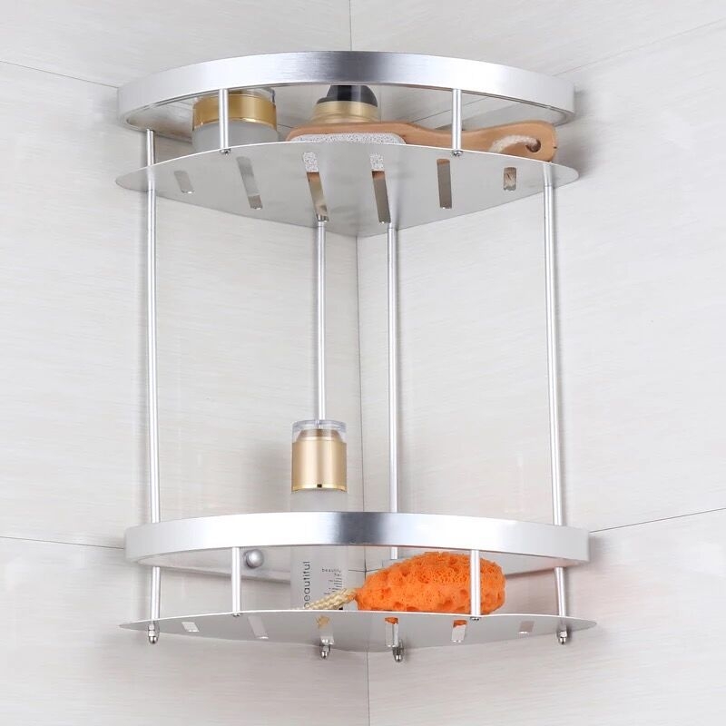 Aluminijski kutni stalak, dvostruki sloj, nosivost 10 kg, moderni minimalistički stil