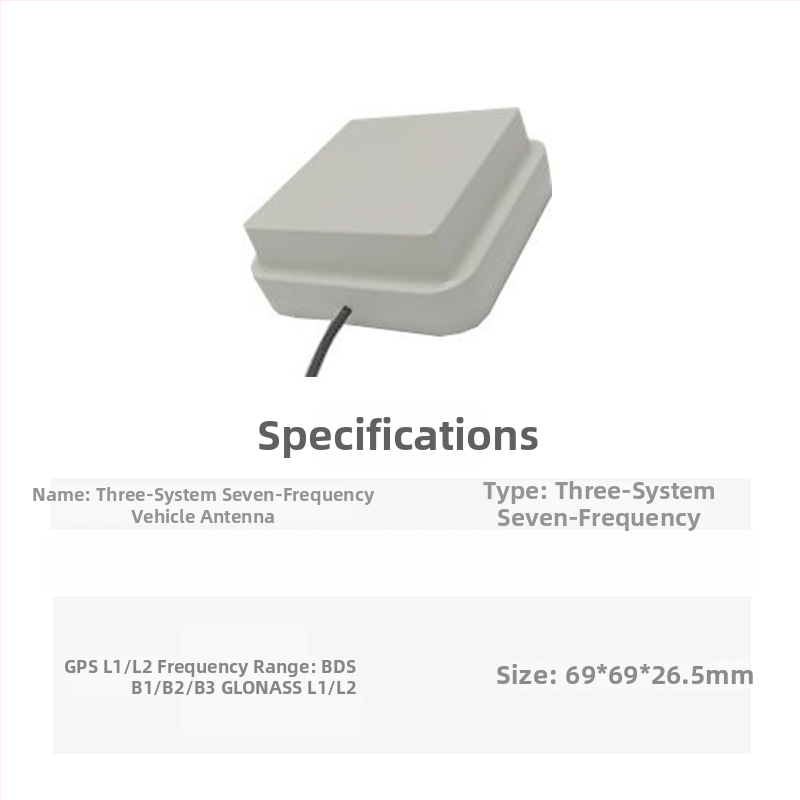 RTK GPS antena ārējai montāžai transportlīdzekļiem GNSS navigācijai, augsta precizitāte, right-hand circular polarization, SWR līdz 2.0