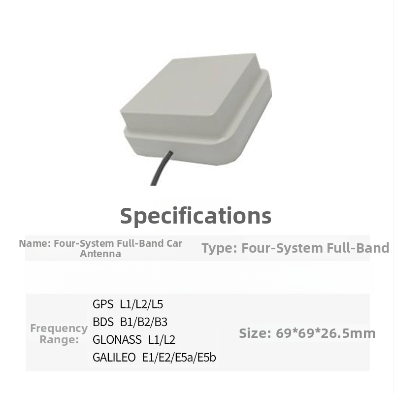 RTK GPS antena ārējai montāžai transportlīdzekļiem GNSS navigācijai, augsta precizitāte, right-hand circular polarization, SWR līdz 2.0
