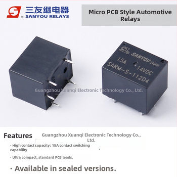 SARM-S sērijas dubultās spoles relejs 5V/12V, SPDT, 15A, 14VDC, 5 spraudes
