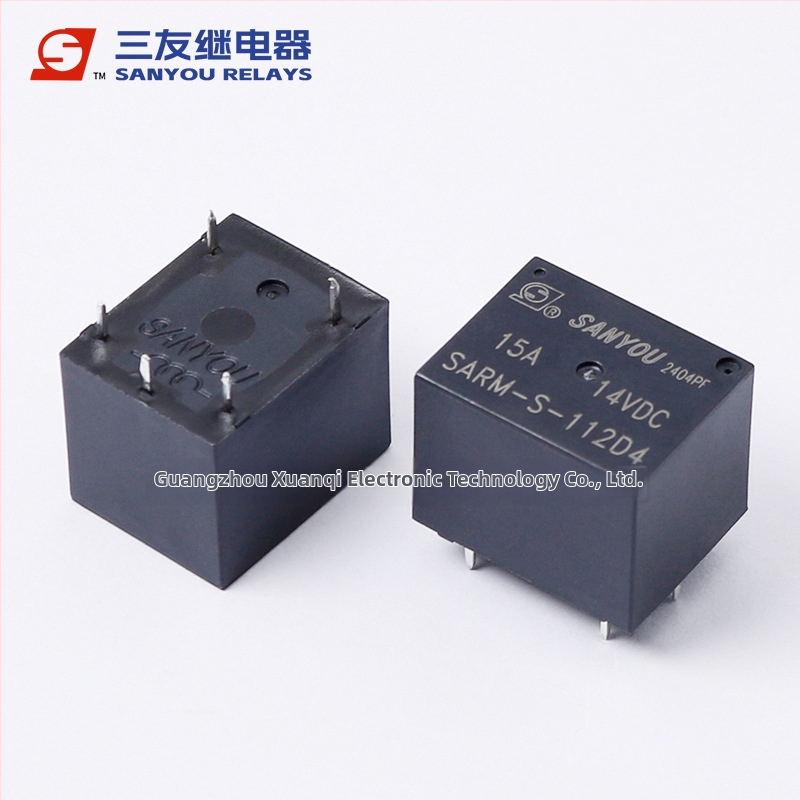 SARM-S sērijas dubultās spoles relejs 5V/12V, SPDT, 15A, 14VDC, 5 spraudes