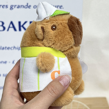 Плюшена капибара – подвеска за чанта и ключодържател, карикатурен стил, плюшена играчка, подходящ подарък