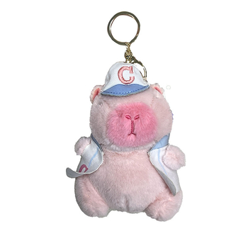 Плюшена капибара – подвеска за чанта и ключодържател, карикатурен стил, плюшена играчка, подходящ подарък