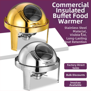 Nehrđajući čelični štednjak za šank s okruglim sklopivim poklopcem, izoliran, električni, za komercijalnu upotrebu (nehrđajući čelik; okrugli sklopivi poklopac; izolacija; električno)