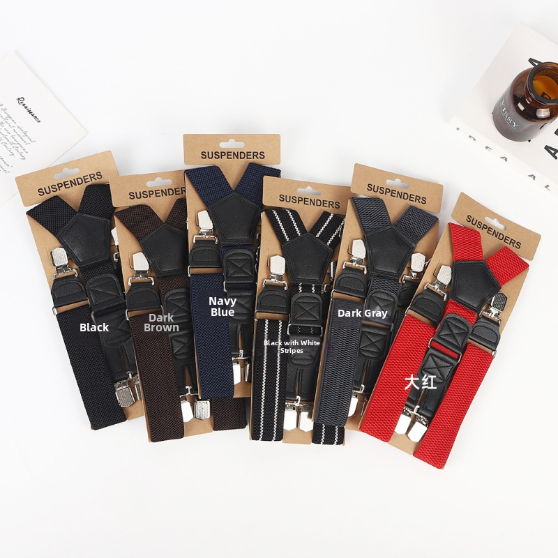 Prekrížené ramenné popruhy, elastický pás, 3 klipsy, nastaviteľná dĺžka, unisex dospelí