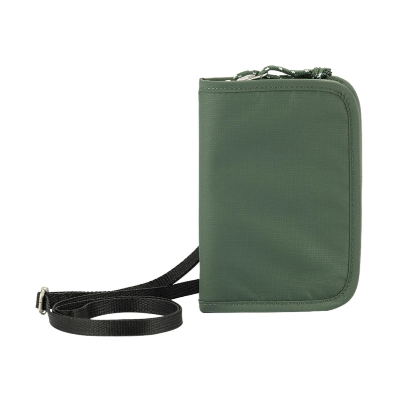 Nylonová RFID cestovná peňaženka na pas, s crossbody popruhom a viacerými vreckami