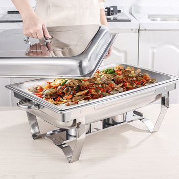 Meigang Xing Nehrđajući čelični buffetski štednjak za hotele, sklopni poklopac, kvadratni dizajn