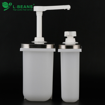 Plastový dávkovač omáčky pre hotelový bufet, s možnosťou prispôsobenia loga, uvedený na trh v roku 2018