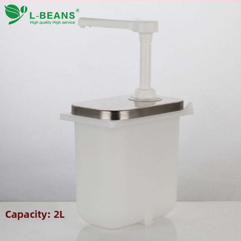 Plastový dávkovač omáčky pre hotelový bufet, s možnosťou prispôsobenia loga, uvedený na trh v roku 2018