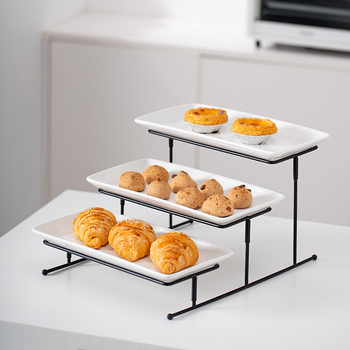 Jin Baichuan κεραμική πιατέλα για επιδόρπιο | υψηλής ποιότητας, χειροποίητη, προσαρμοσμένη (A1890)